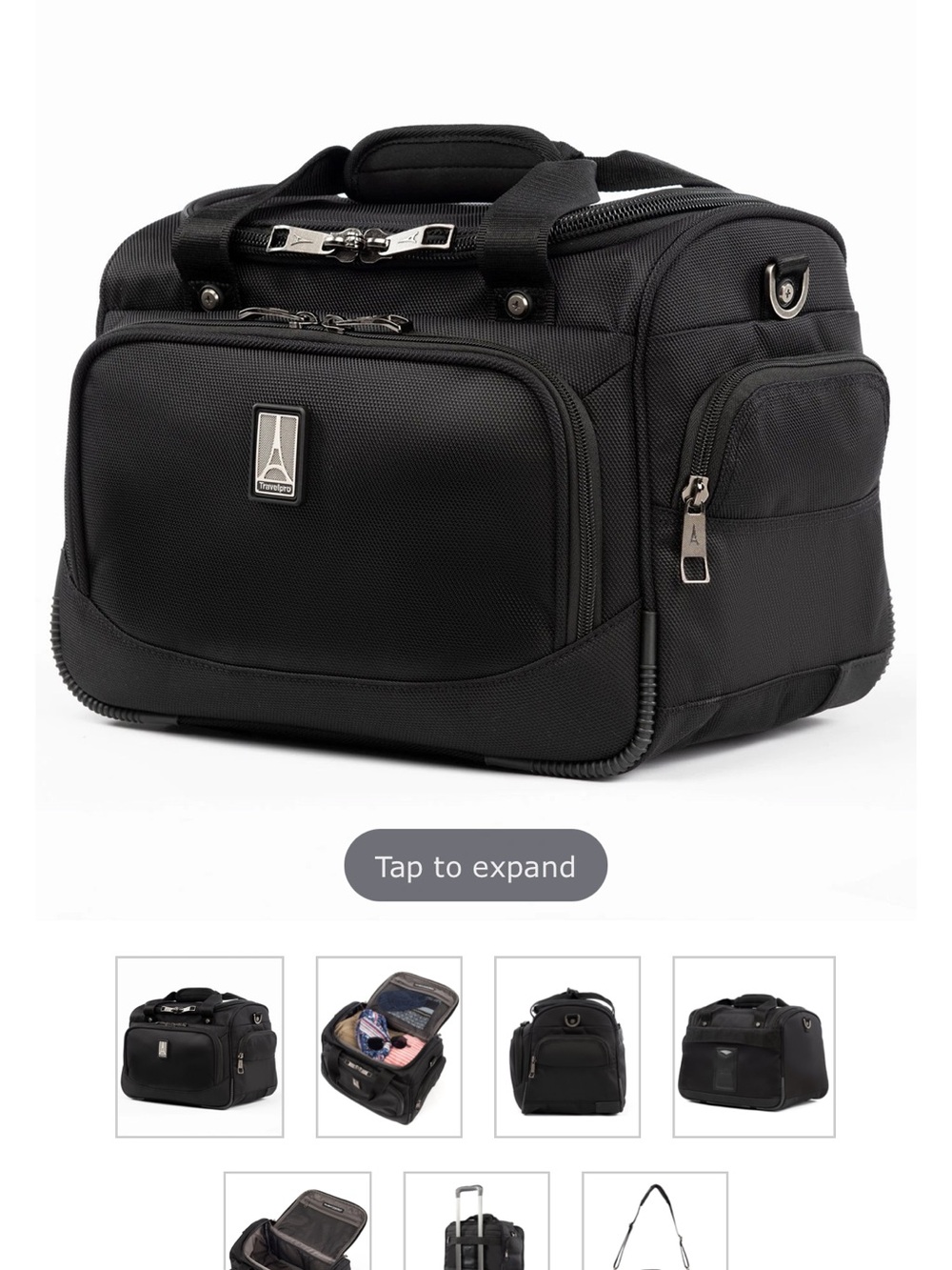 Men’s Black Travel Duffle with Front Organizer
